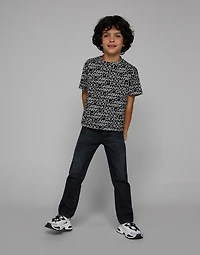 Short-sleeved jersey T-shirt with the all-over logo-print