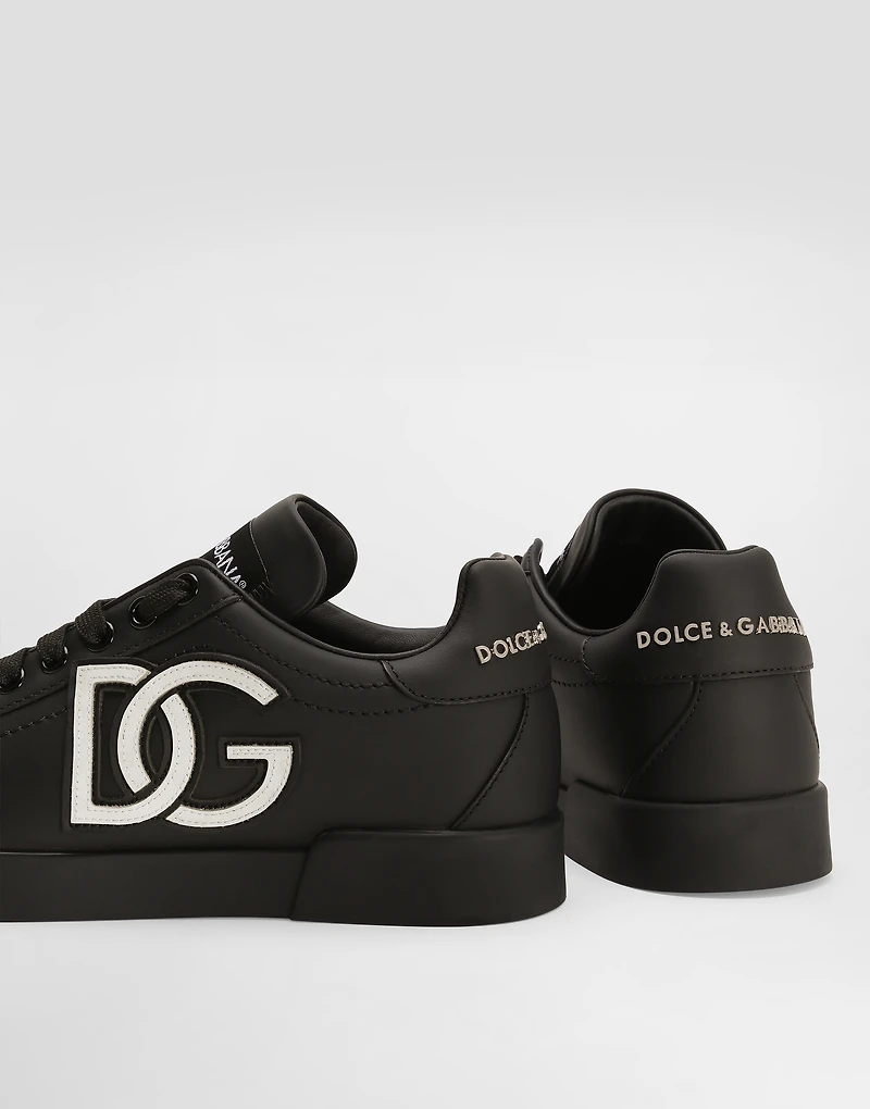 Calfskin Portofino sneakers with DG logo