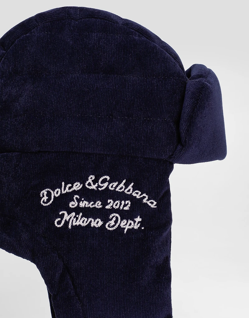 Corduroy trapper hat