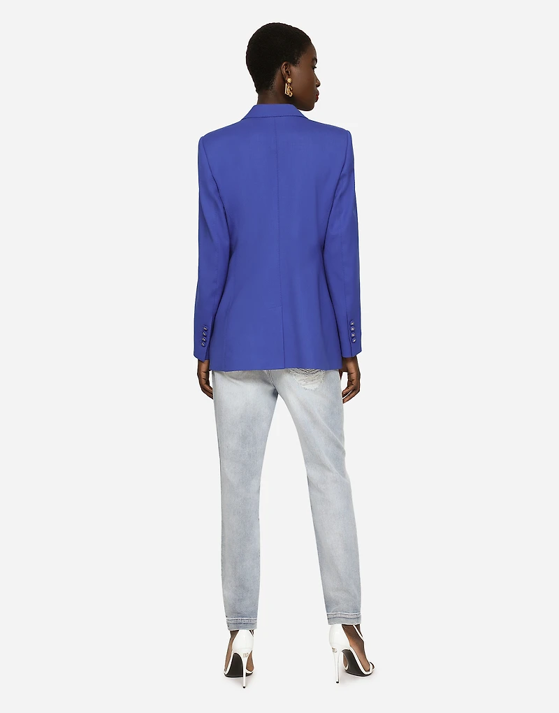 Two-way stretch wool jacket