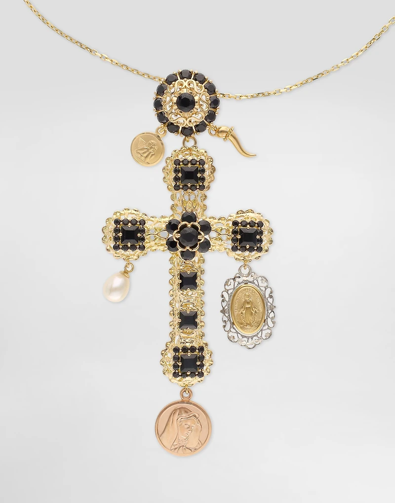 Sicily Necklace 18-carat yellow gold and black sapphires