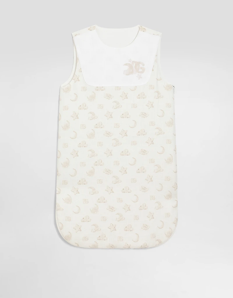 Canvas baby nest with moon and stars print