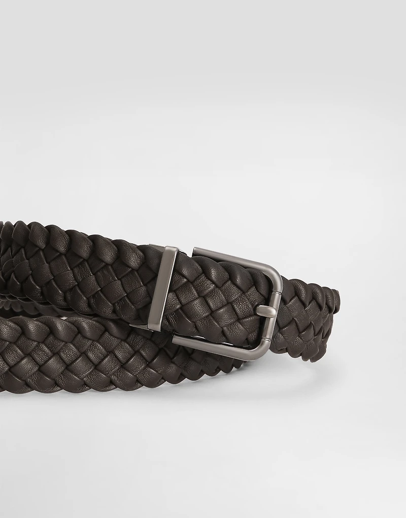 Woven goatskin belt