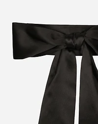 Silk satin tie belt