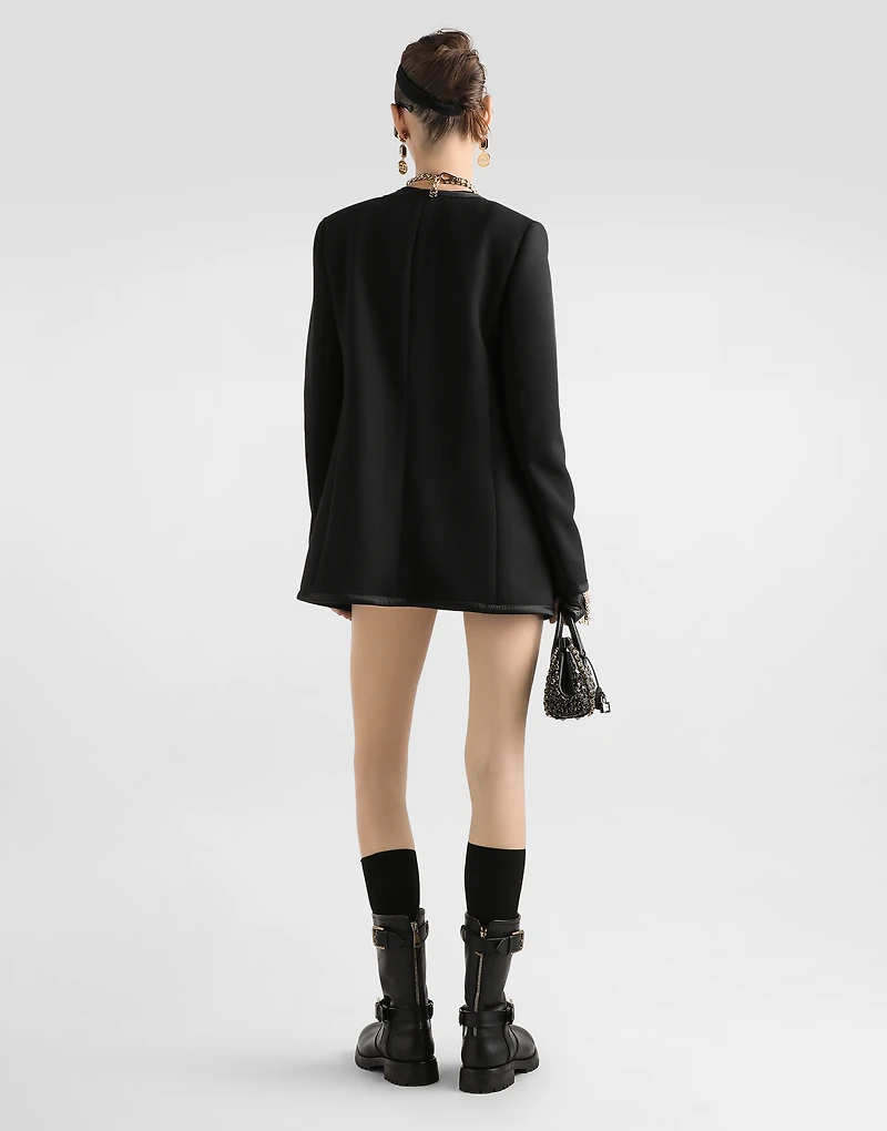 Single-breasted jacket double crêpe