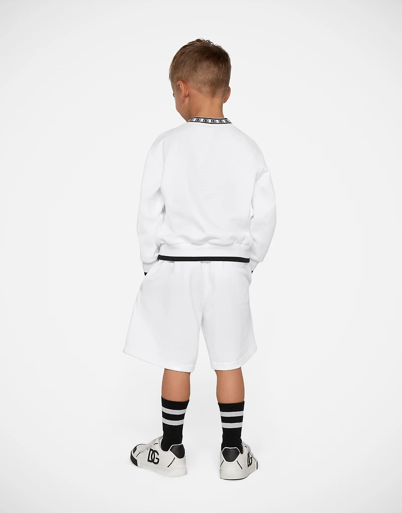 Jersey jogging shorts with DG logo embroidery
