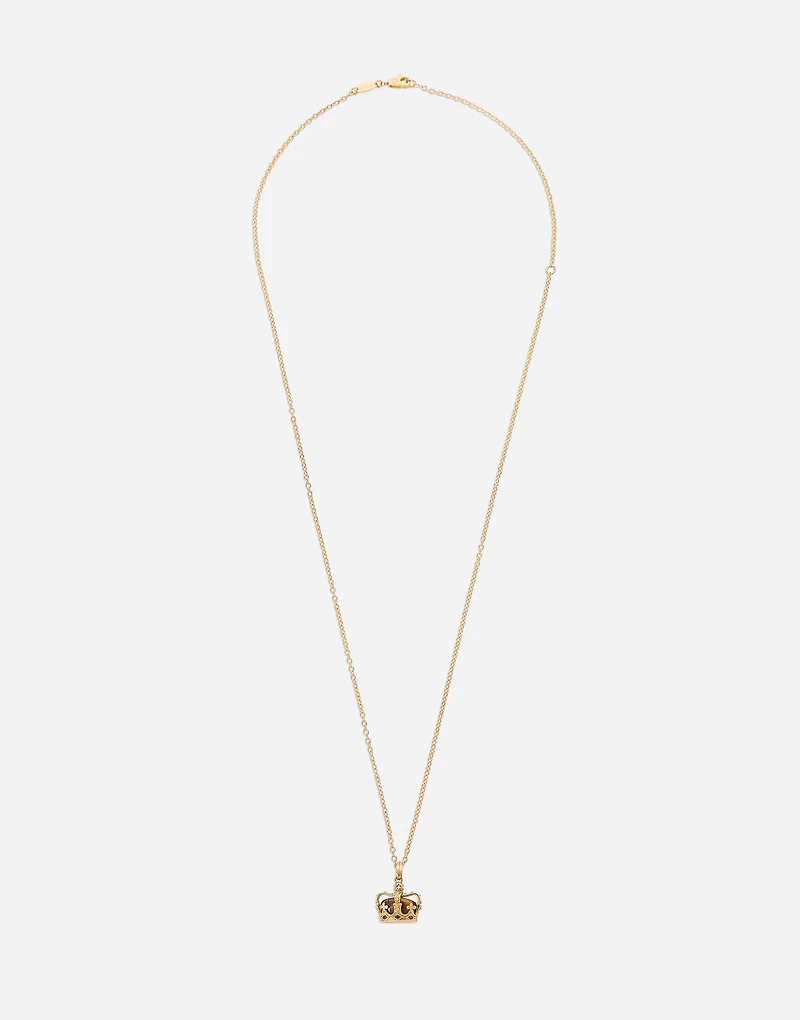 Royal Pendant 18-carat yellow gold, tiger iron, rubies, and blue sapphire