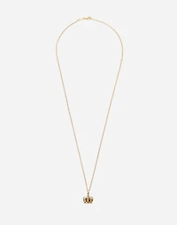 Royal Pendant 18-carat yellow gold, tiger iron, rubies, and blue sapphire