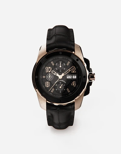 DS5 watch in gold and steel with pvd coating