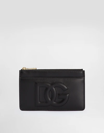 Medium calfskin DG Logo card holder