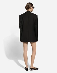 Single-breasted woolen jacket