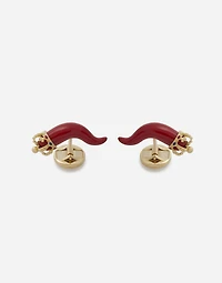  Good Luck Cufflinks18 carat yellow gold and enamel