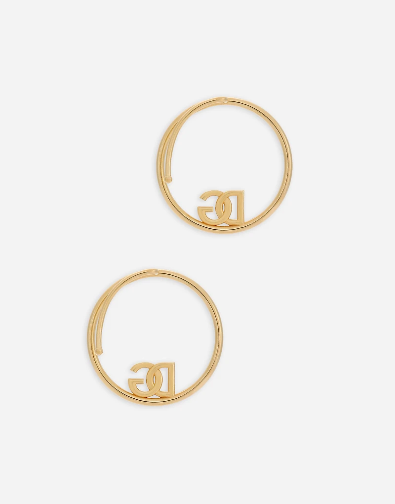 Ear cuff earrings with DG logo and rhinestones