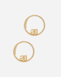 Ear cuff earrings with DG logo and rhinestones