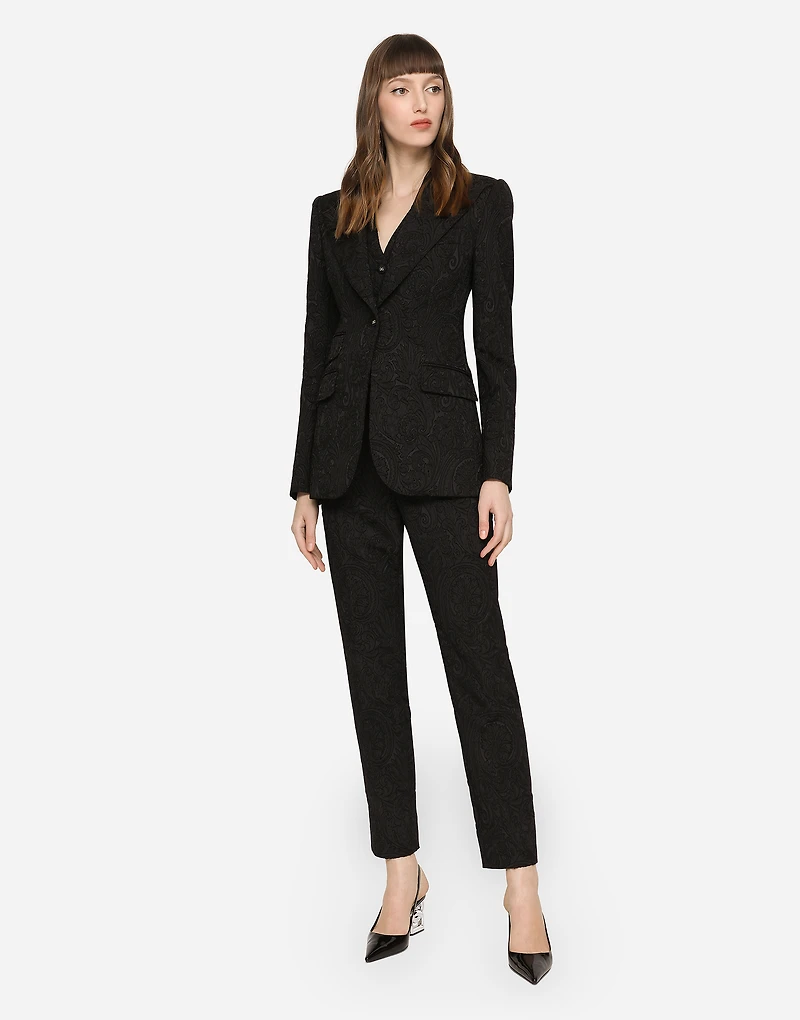 Ornamental jacquard Turlington blazer