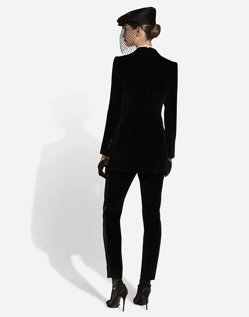 Single-breasted velvet Turlington tuxedo jacket