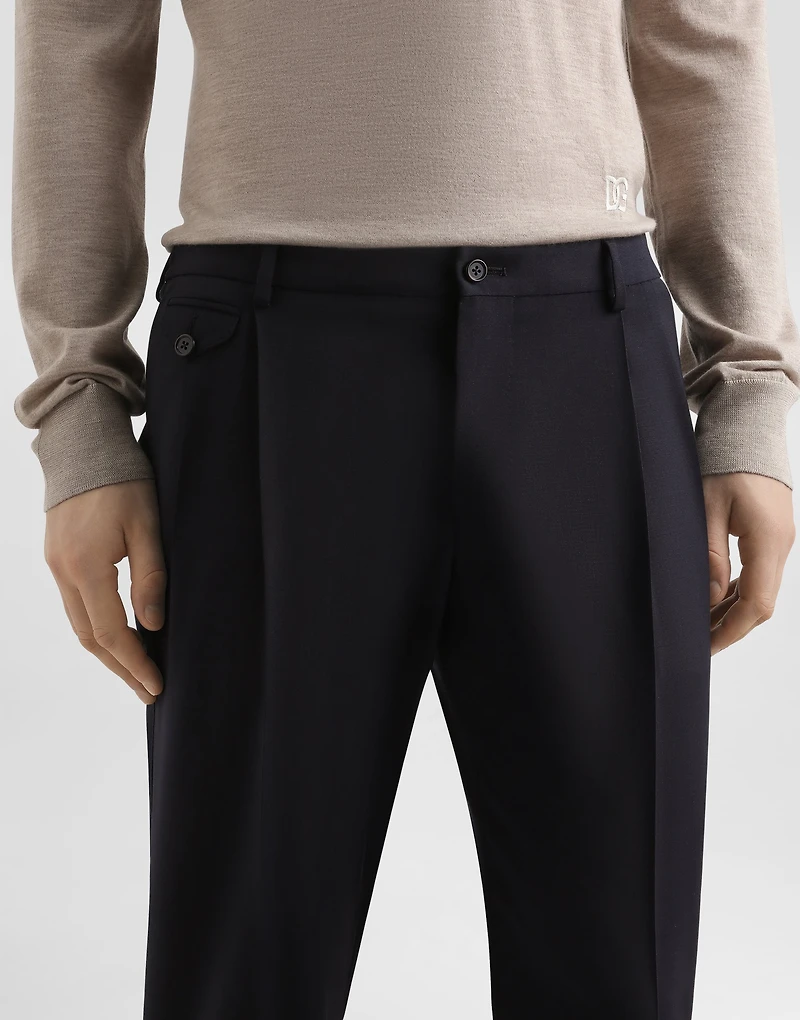 Wool blend trousers