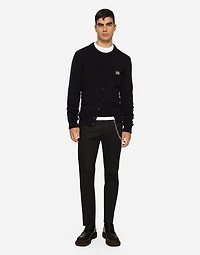 Stretch gabardine trousers