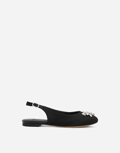 Satin slingbacks