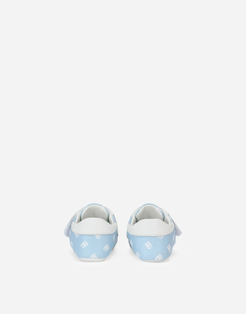 Nappa leather newborn sneakers with DG-logo print