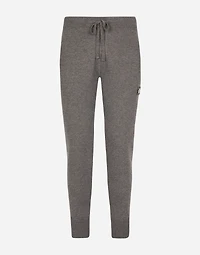 Wool and cashmere knit jogging pants