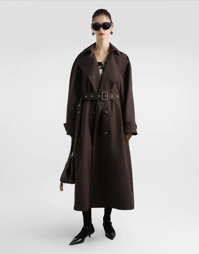 Trench coat technical gabardine