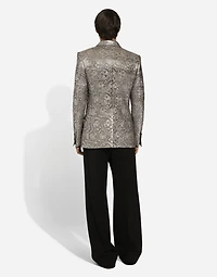 Sicilia double-breasted lamé jacquard tuxedo jacket