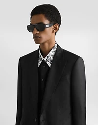 Sicilia light single-breasted silk twill jacket