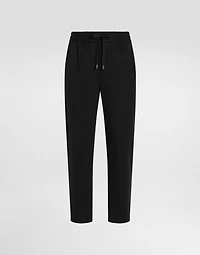 Pinstripe jersey jogging pants with DG patch