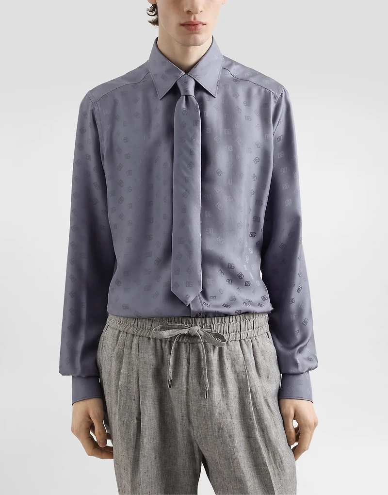 DG logo jacquard tie