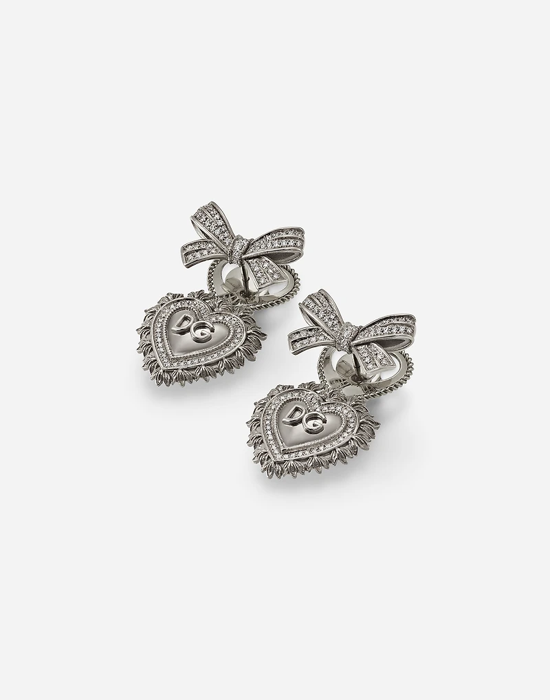 Devotion Earrings
 18-carat white gold and diamonds