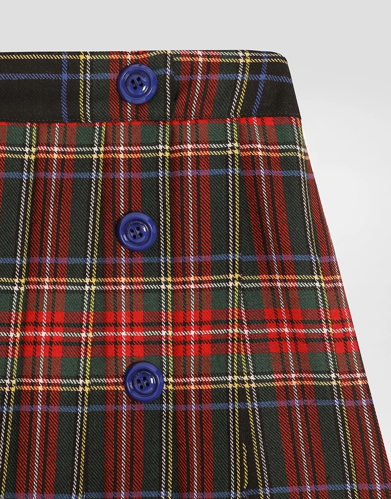 Tartan wool skirt