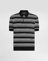 Silk polo shirt with logo