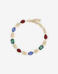 Choker with DG logo and multi-colored crystals