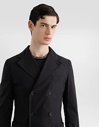 Double-breasted portofino canvas jacket