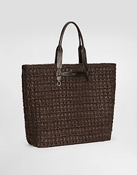 Raffia crochet shopper