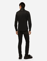 Gray wash skinny stretch jeans