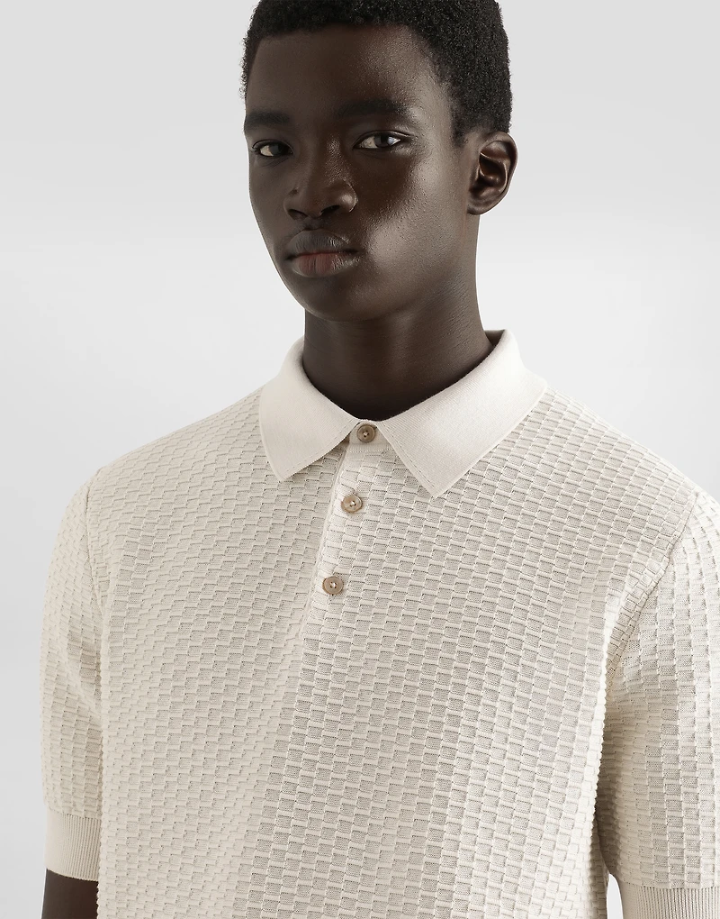 Cotton polo-shirt with embroidered logo