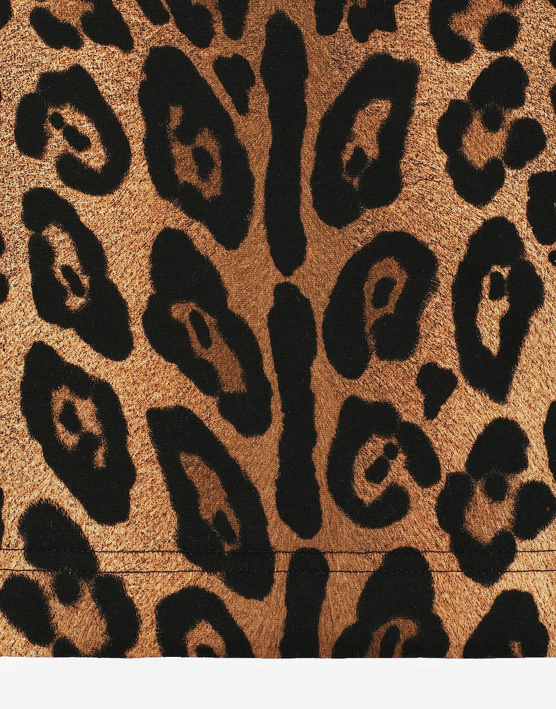 Short-sleeved leopard-print Crespo T-shirt