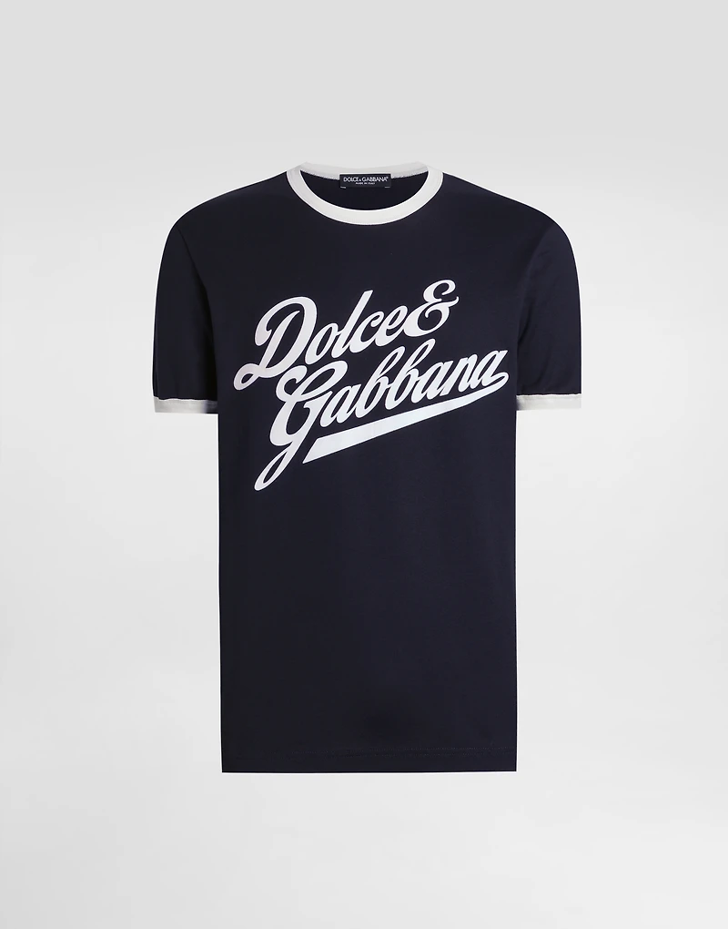 Cotton t-shirt with flock print