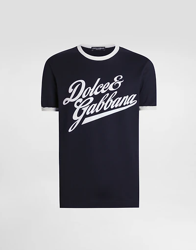 Cotton t-shirt with flock print