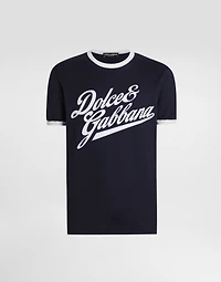 Cotton t-shirt with flock print