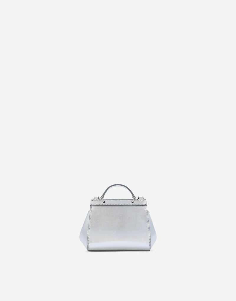 Nappa leather mini Sicily bag with fusible rhinestones