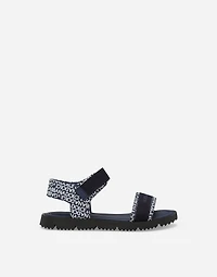 Printed calfskin sandals
