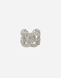 Rhinestone ring with DG logo