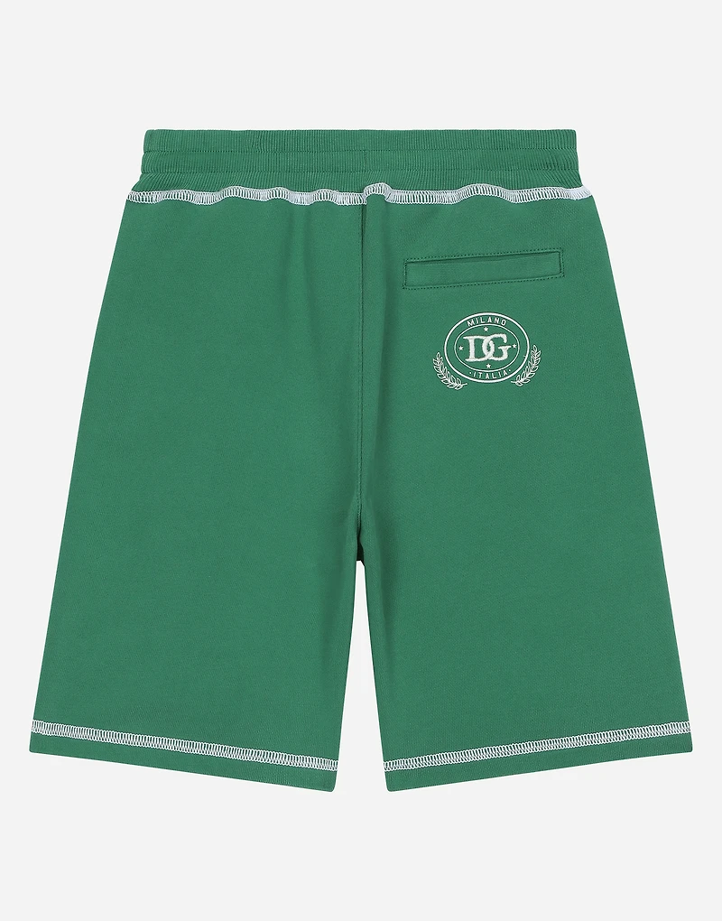 Jersey shorts with contrasting stitching and DG logo