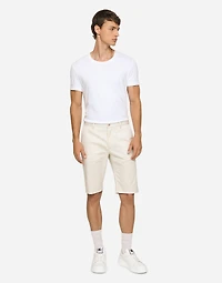 Stretch cotton shorts with DG patch