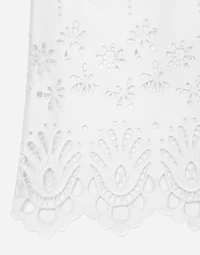 Long cotton dress with cut-out detailing