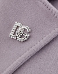 Rhinestone-detailed DG logo pin brooch