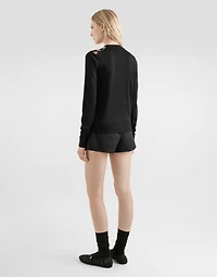 Small rose bouquets-print silk tank top